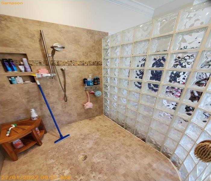 tiled bathroom shower